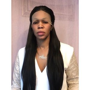 Kinky Wig Long Synthetic Lace Front Wigs Heat Resistant Silky Straight for woman